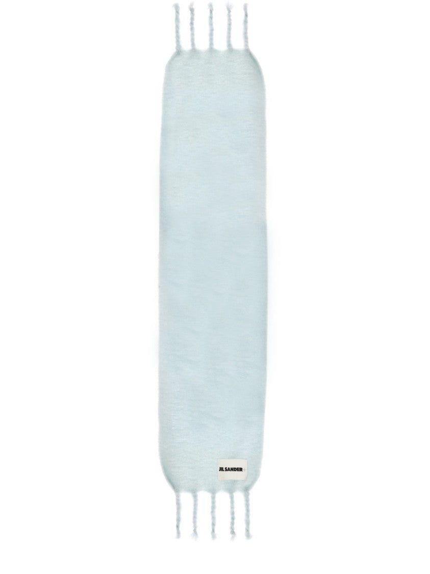Jil Sander Logo-Embellished Scarf In Soft Mohair Blend