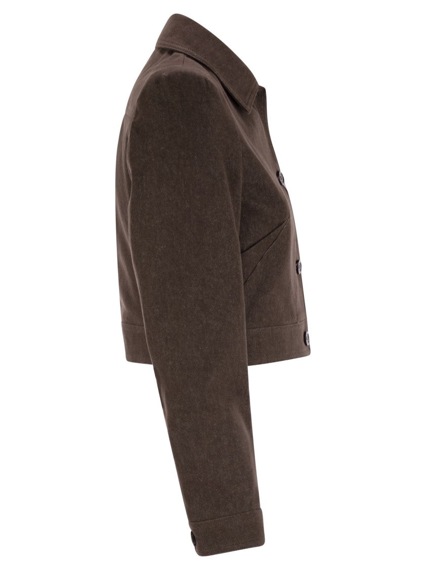 Max Mara Carpa - Denim-Effect Crop Jacket