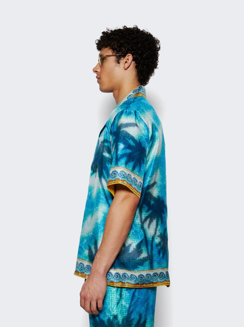 Casablanca Caustics Emblem Shirt Turquoise