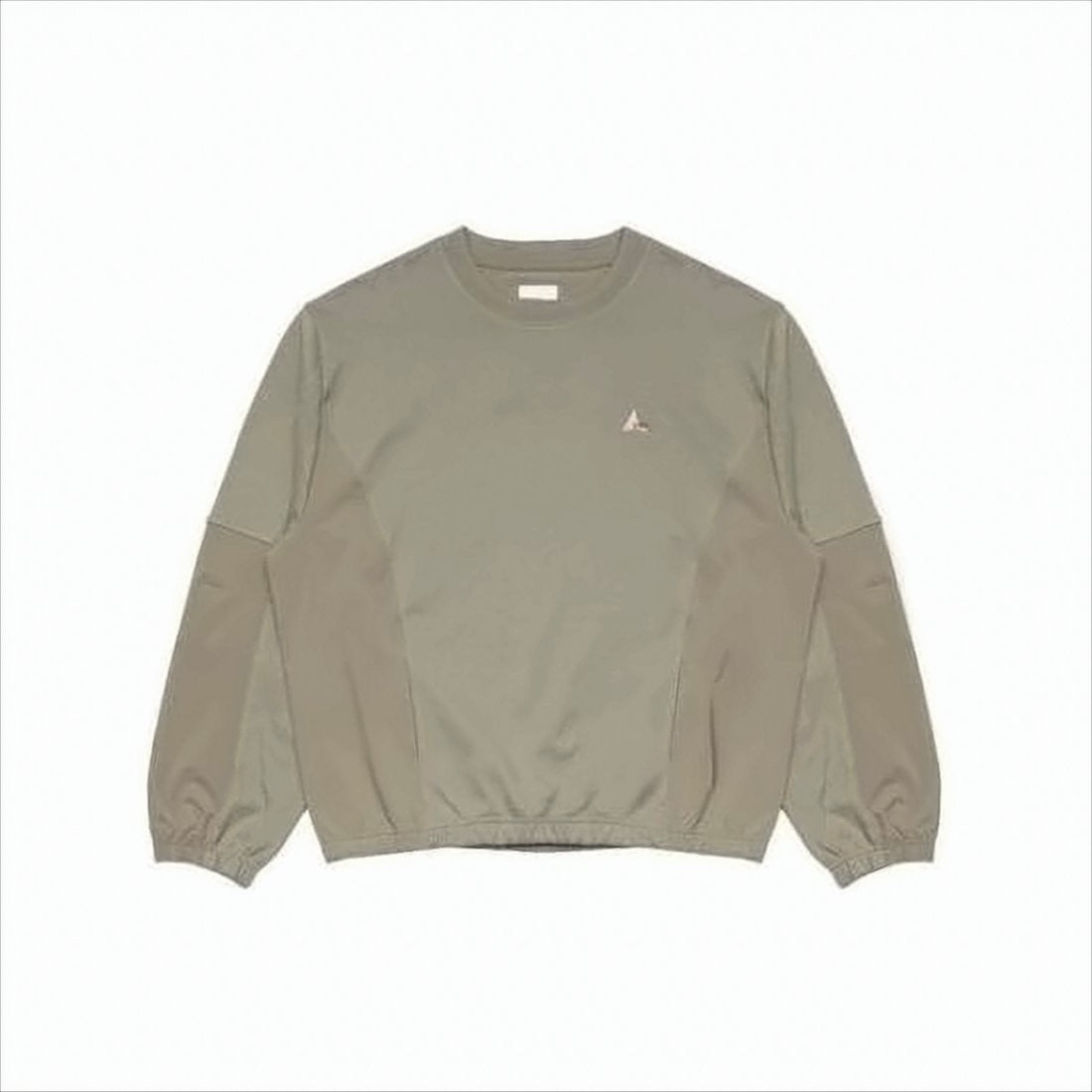 Roa Two-Tone Long-Sleeve Shirt With Crew Neckline