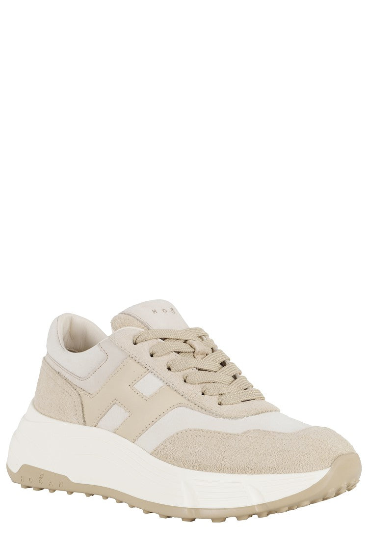 Hogan H669 Lace-Up Model With Leather And Suede Details