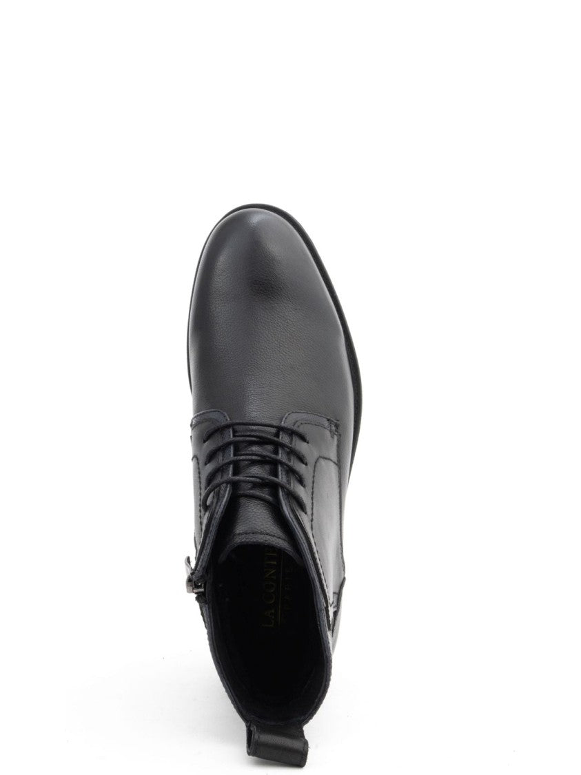 La Conte Casual Closed Ankle Boots With Smooth Leather