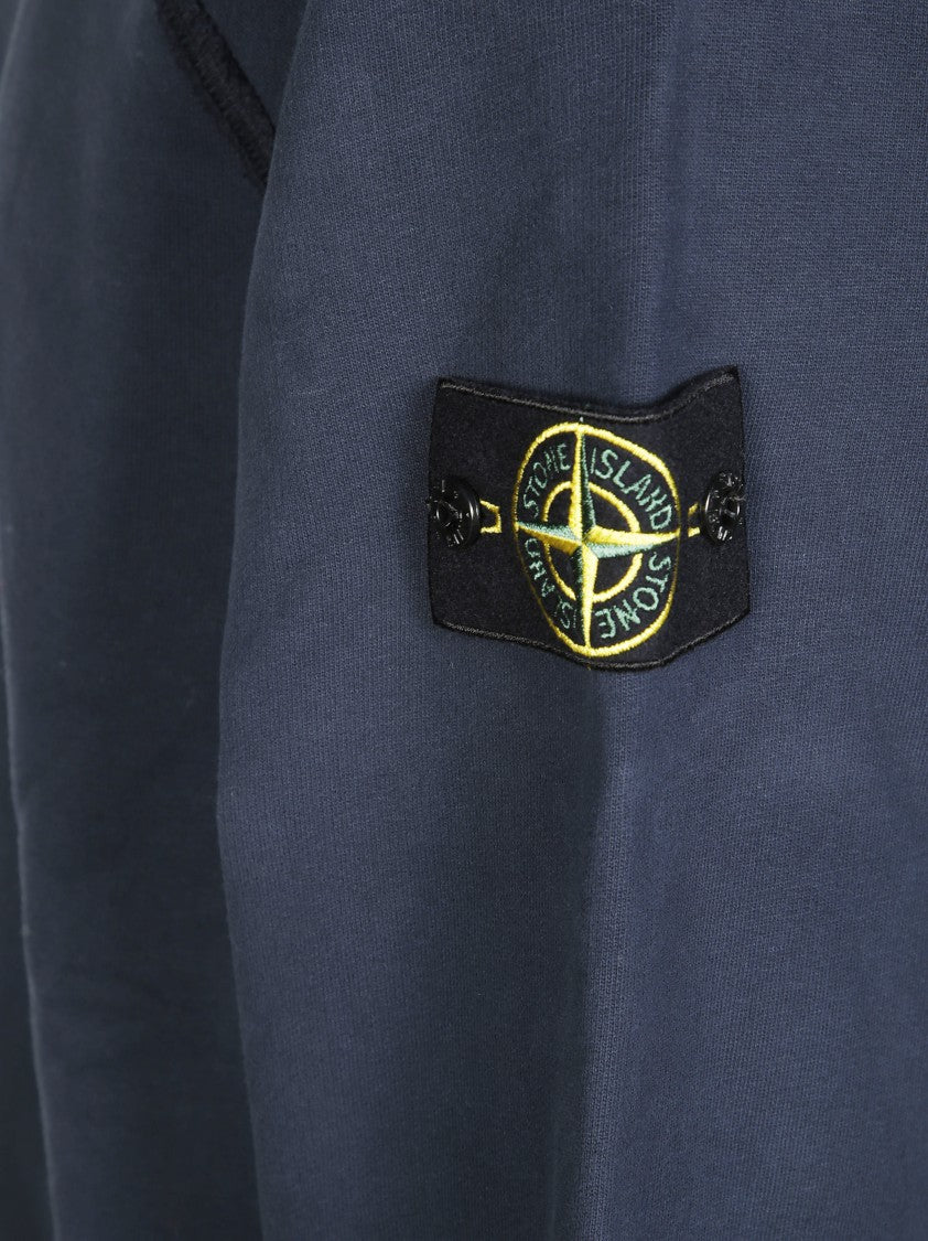 Stone Island Crew Neck Sweatshirt With Subtle Logo Patch