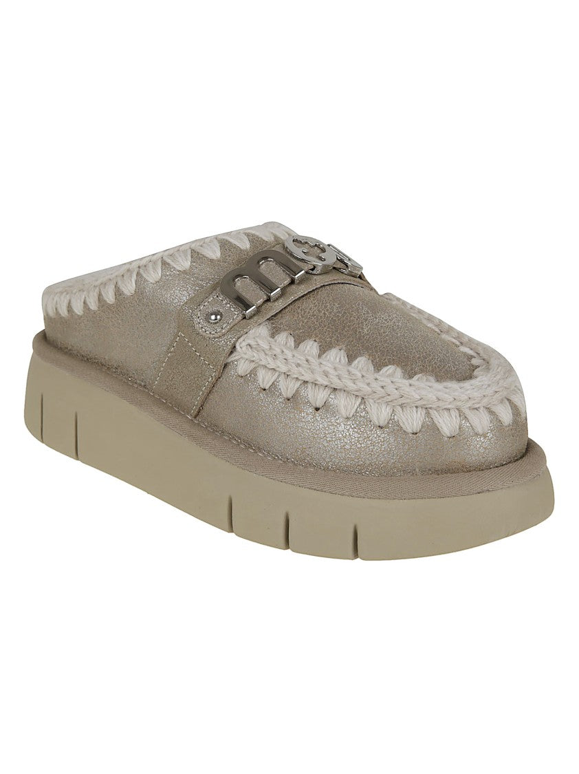 Mou Slip-On Mule Ankle Boots With Plush Lining