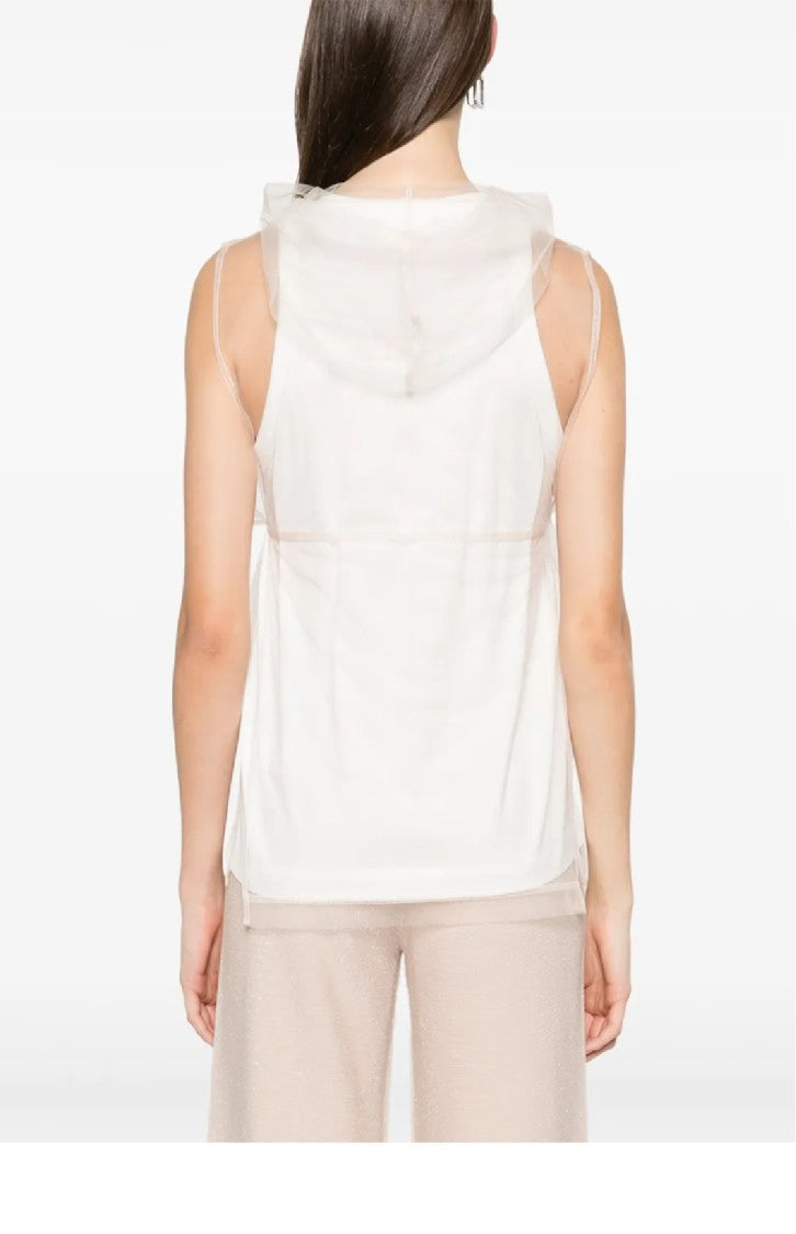 Fabiana Filippi Layered Sheer Jersey Top