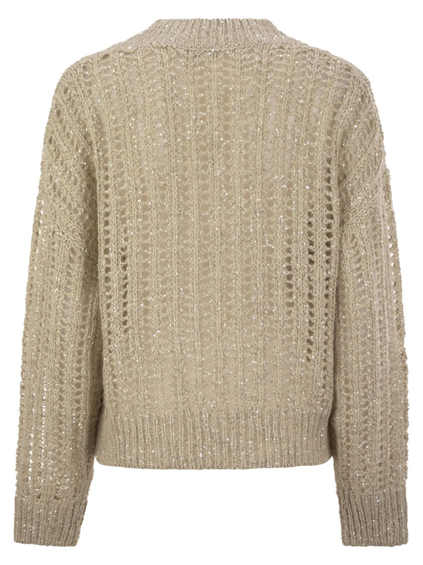 Brunello Cucinelli Silk And Linen V-Neck Sweater