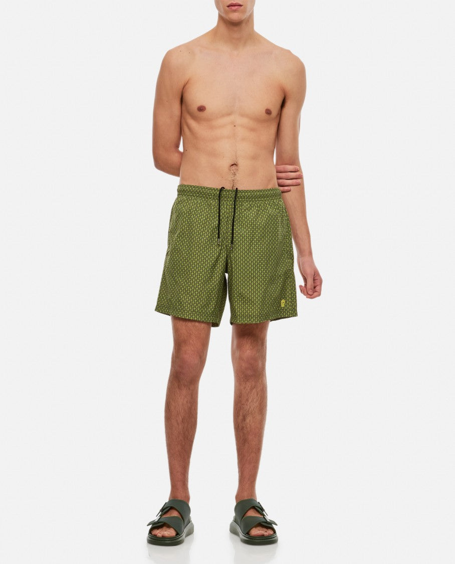 Alexander Mcqueen Dots Skull Swimshorts