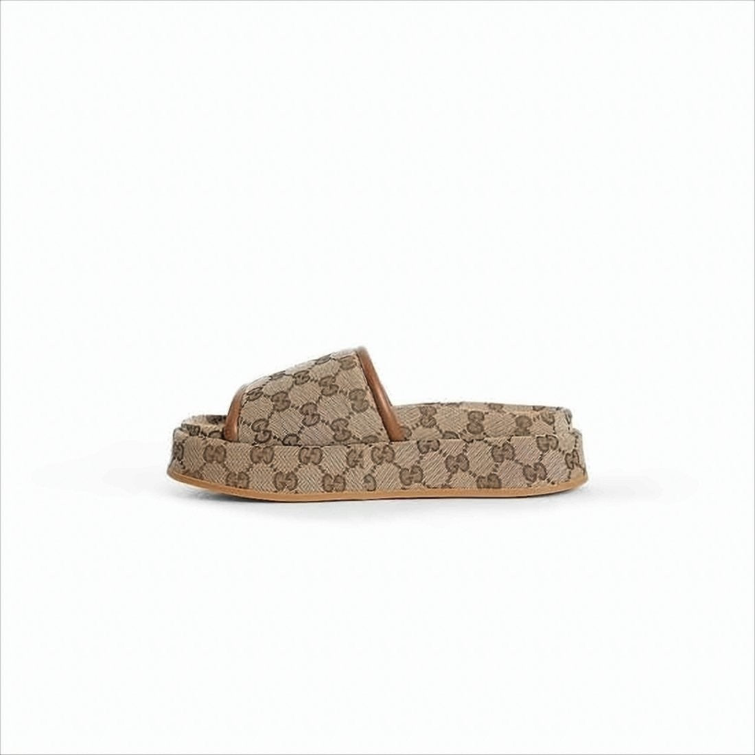 Gucci Monogram Canvas Slip-On Mules