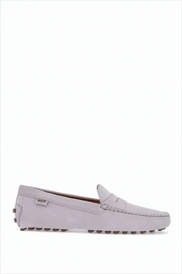 Tod's Suede Loafer With Penny Strap And Rubber Grips