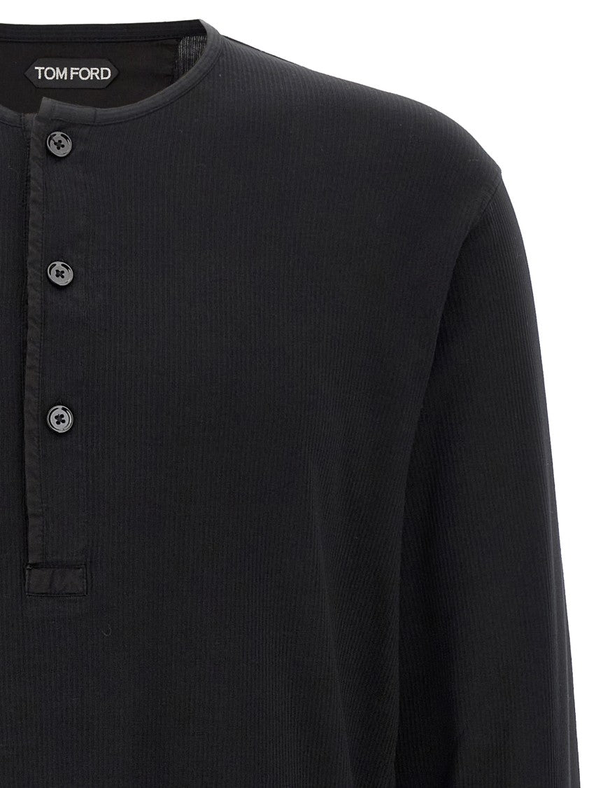 Tom Ford Ribbed Cotton T-Shirt