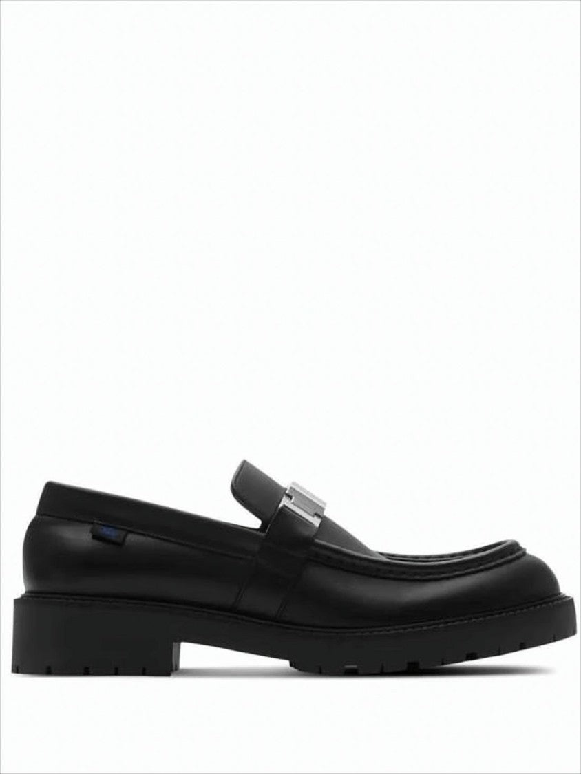 Burberry Black Cowhide Leather Loafers