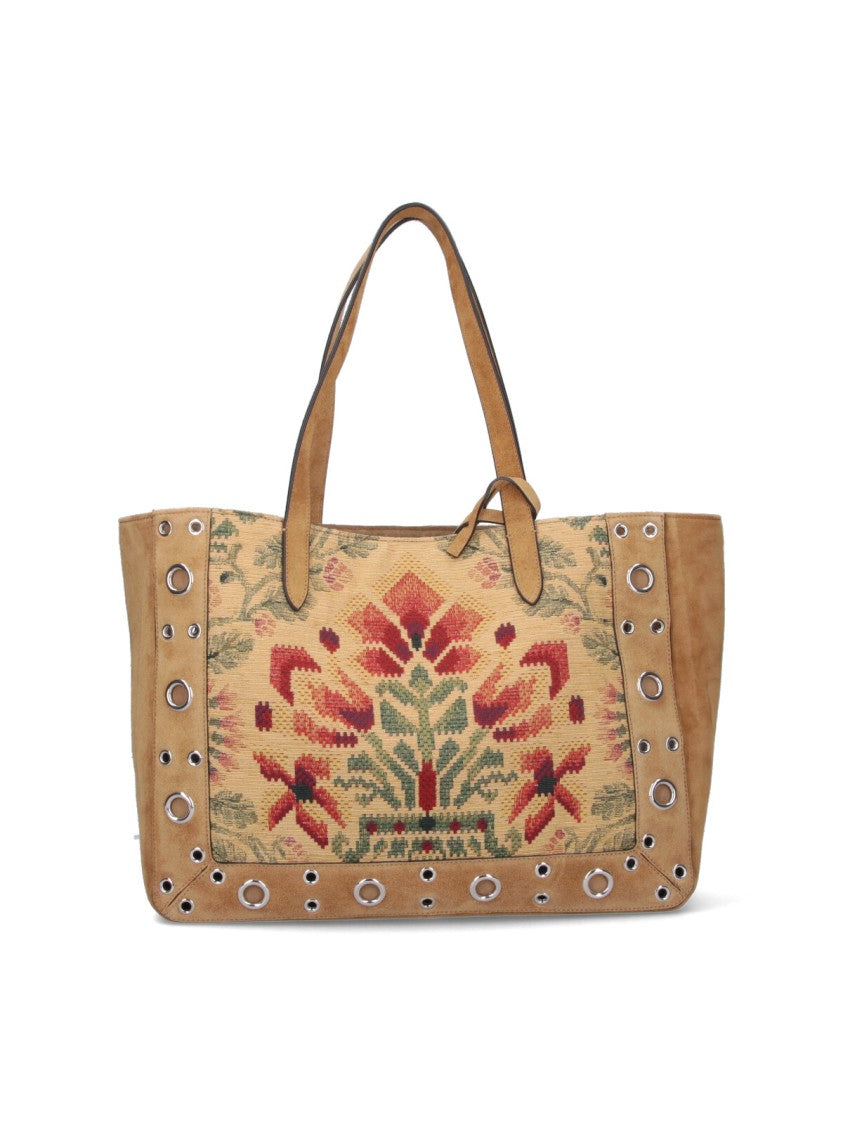 Valentino Garavani "Nellcôte" Medium Tote Bag – Brown