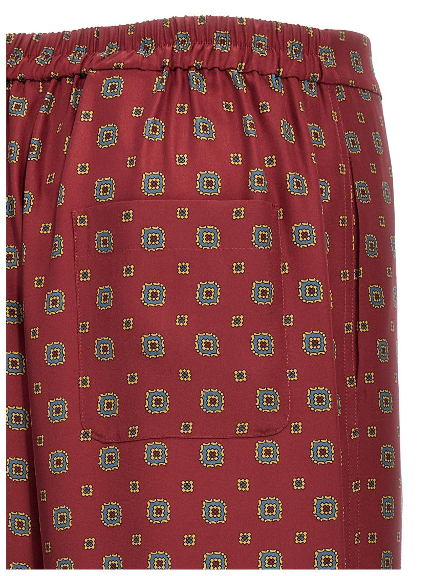 Moschino Silk Trousers With Relaxed Fit