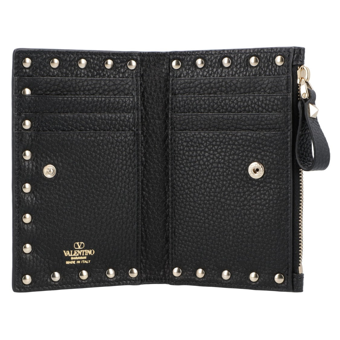 Valentino Rockstud Zipper Coin Card Holder