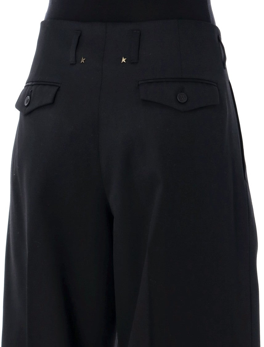 Golden Goose Wide-Leg Smoking Pants With Pleats
