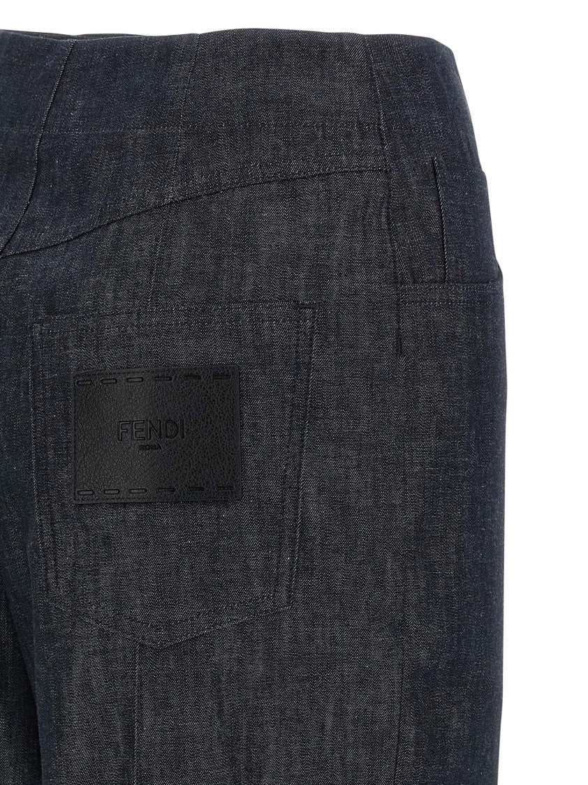 Fendi ' Roma' Patch Jeans
