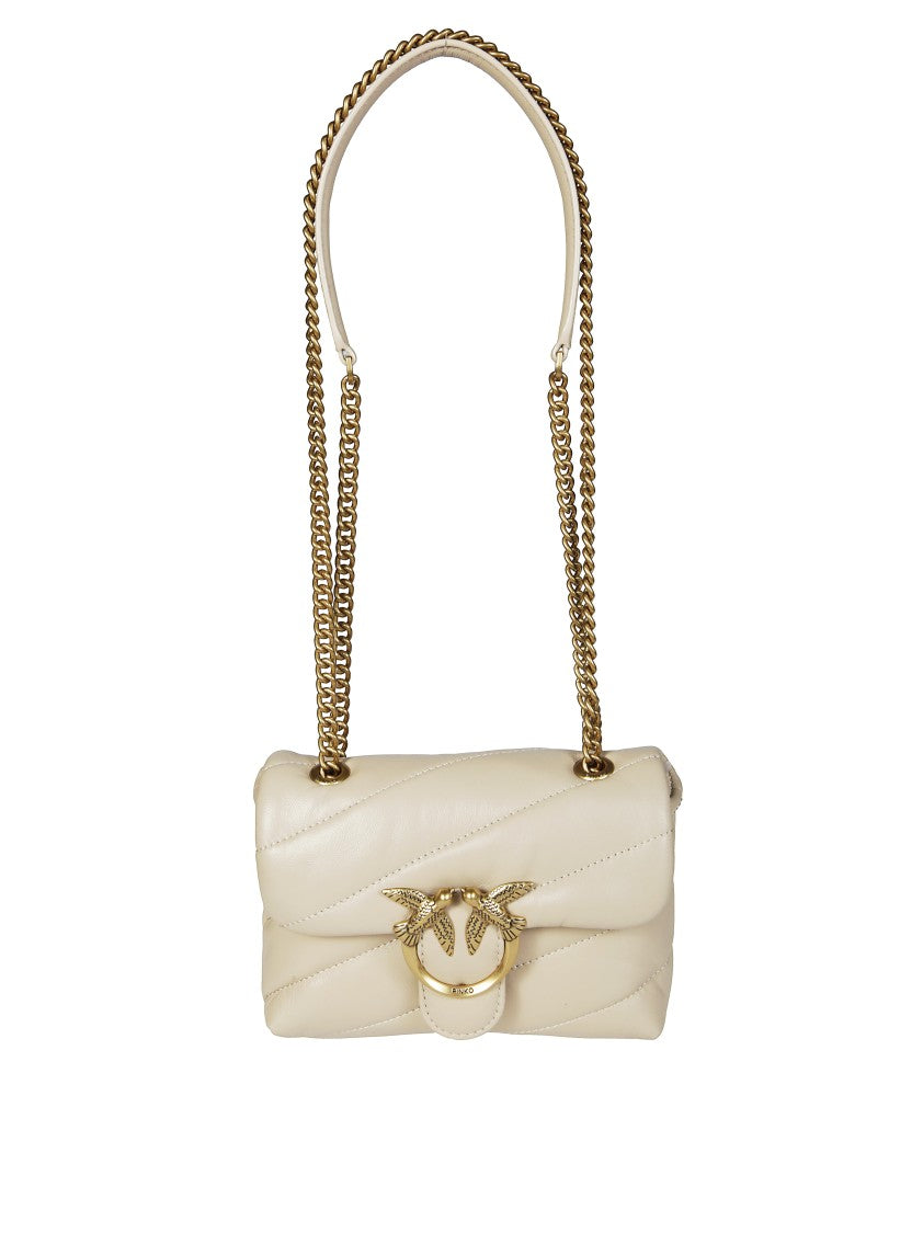 Pinko Rectangular Quilted Leather Shoulder Bag
