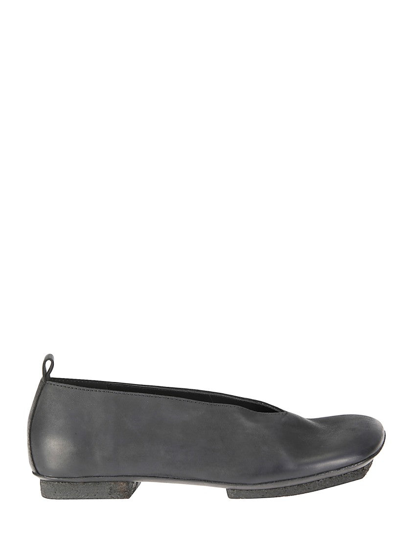 Uma Wang Square-Toe Leather Ballerina Shoes