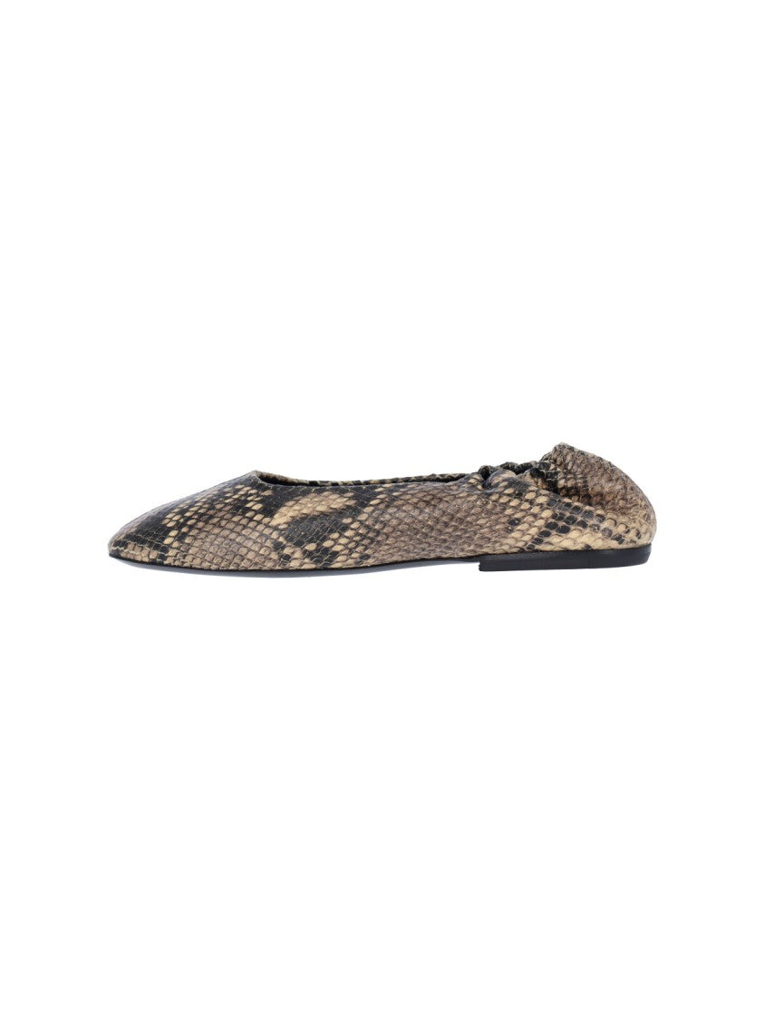 Dries Van Noten Leather Ballerinas – Beige