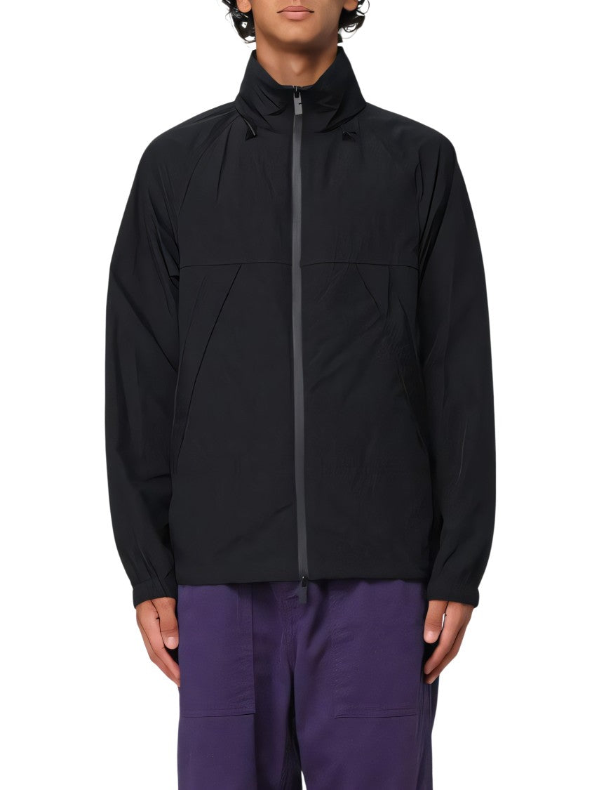 Burberry Black Jacket With High Collar And Full Zip Closure