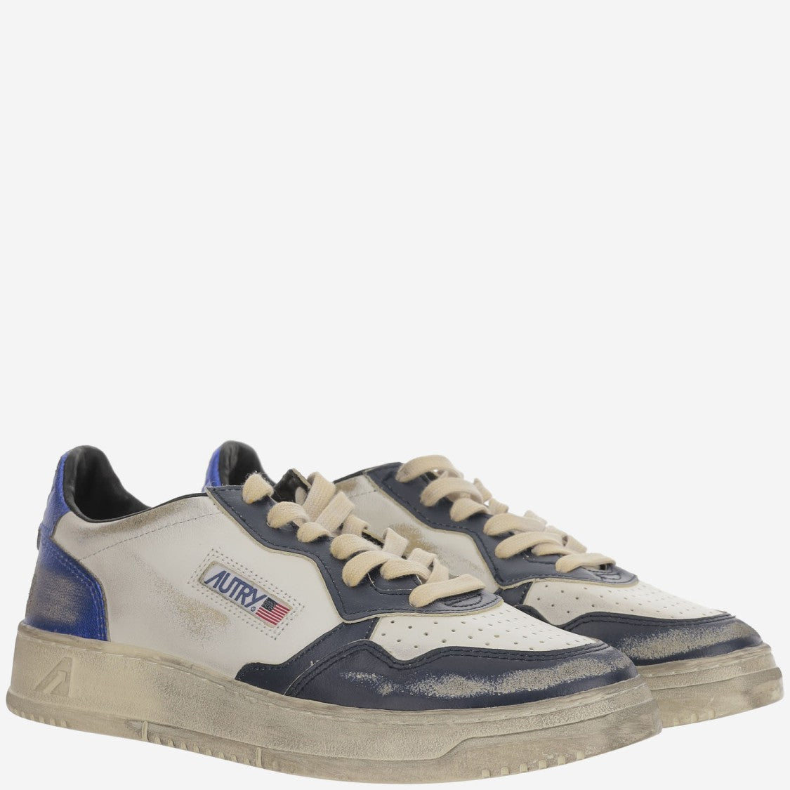Autry Colorblock Low-Top Sneakers With Lace-Up Front And Signature Details