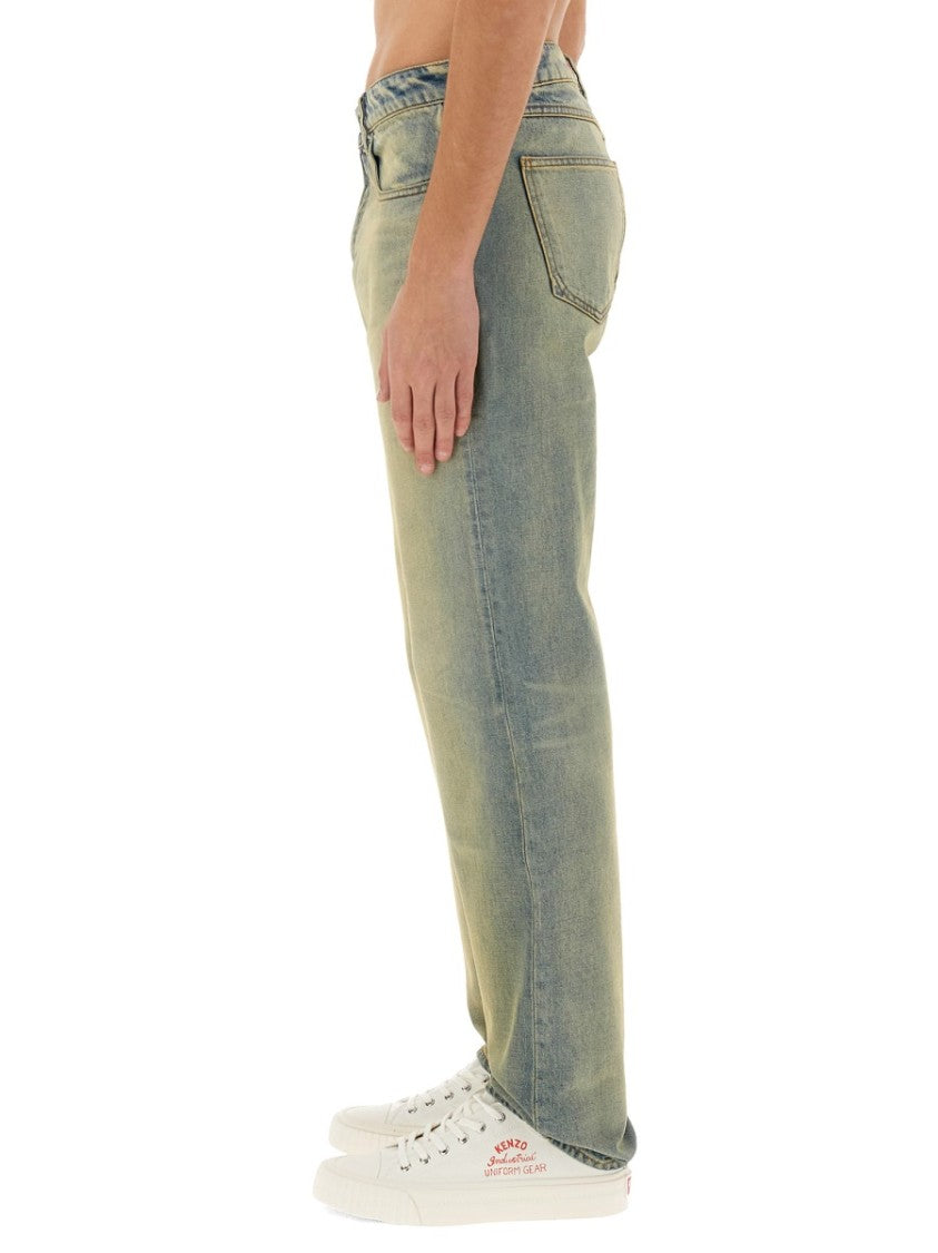 Kenzo 'Drawn Varsity' Slim Bara Jeans