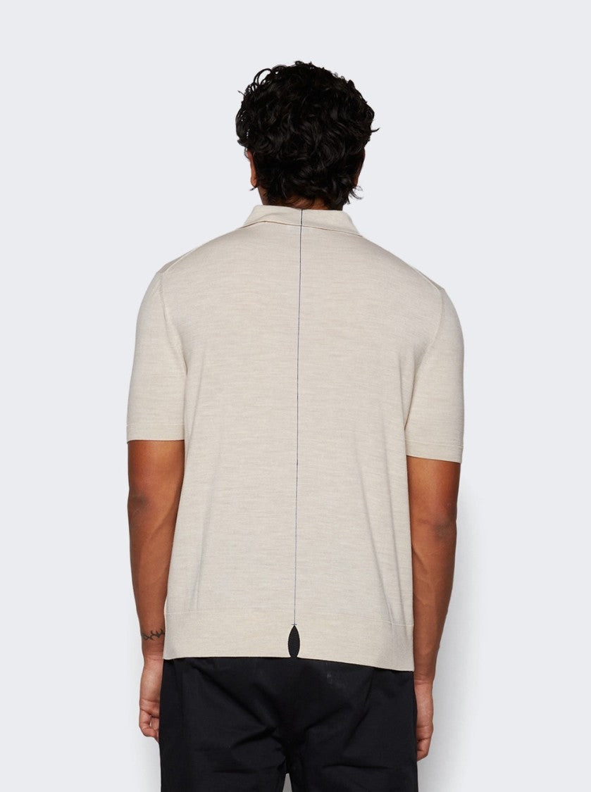 Burberry Wool Polo Shirt Nutmeg
