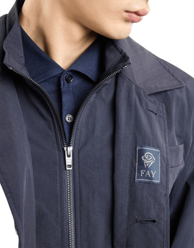 Fay Black Giacconi Jacket With Modern Fit