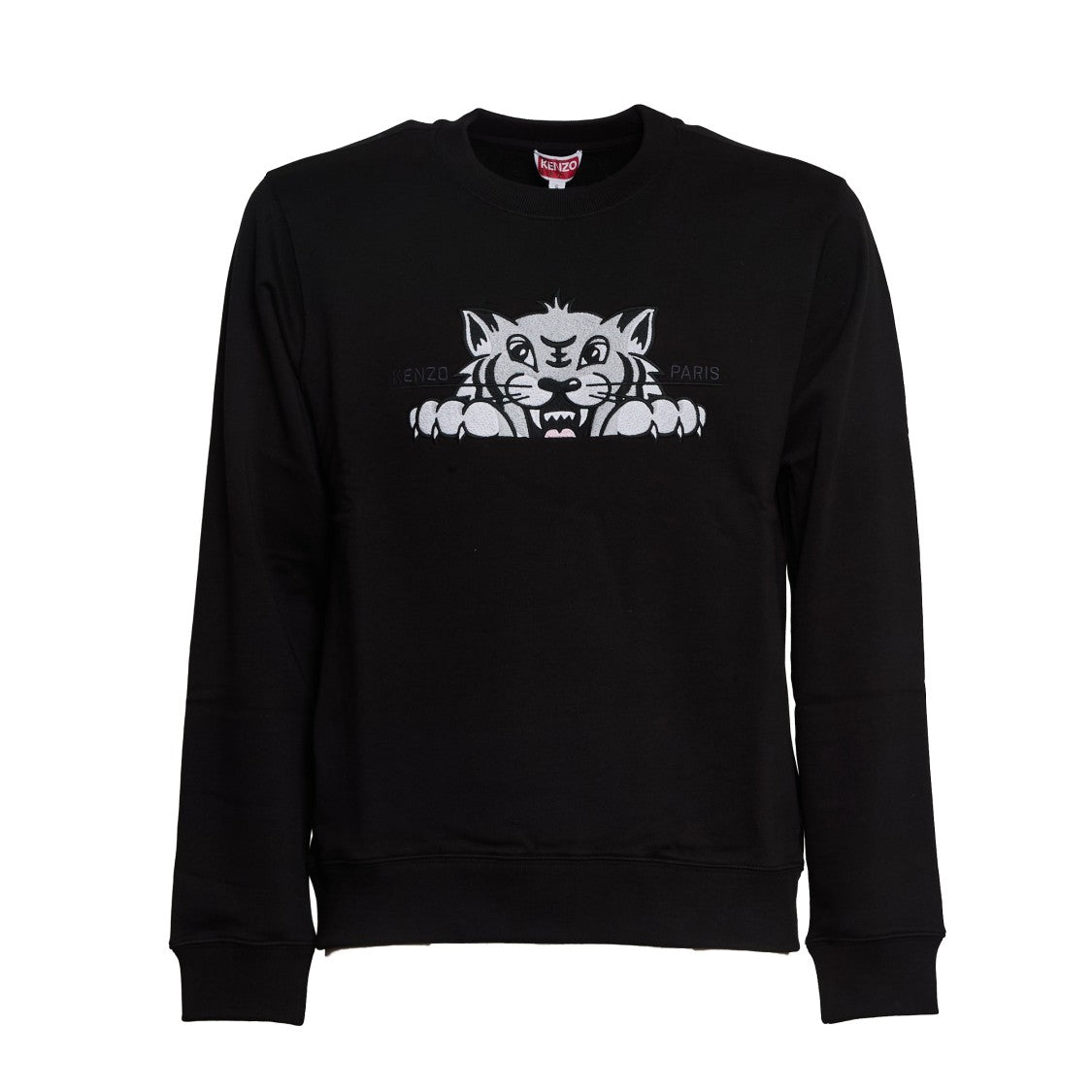 Kenzo Happy Tiger Embroidered Cotton Sweatshirt