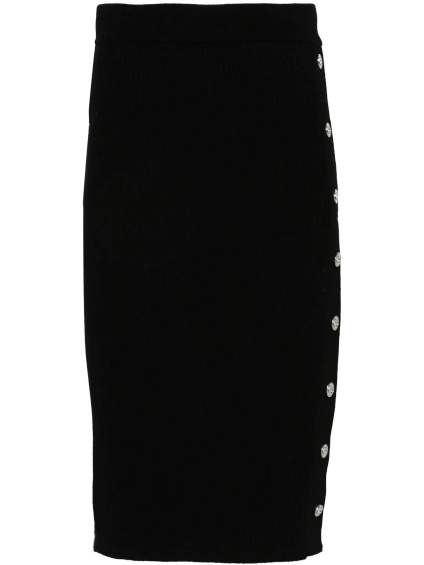Pinko Ribbed-Knit Midi Skirt