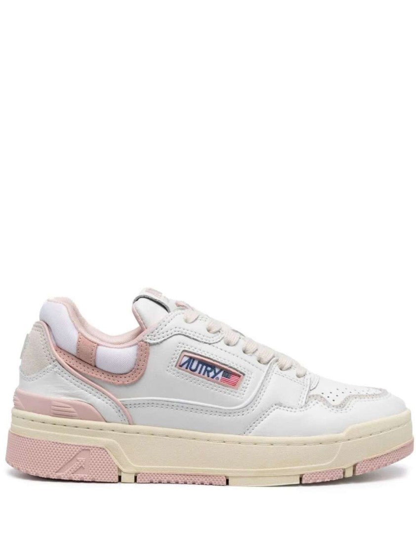 Autry Logo-Embellished Side Panels Leather Sneakers