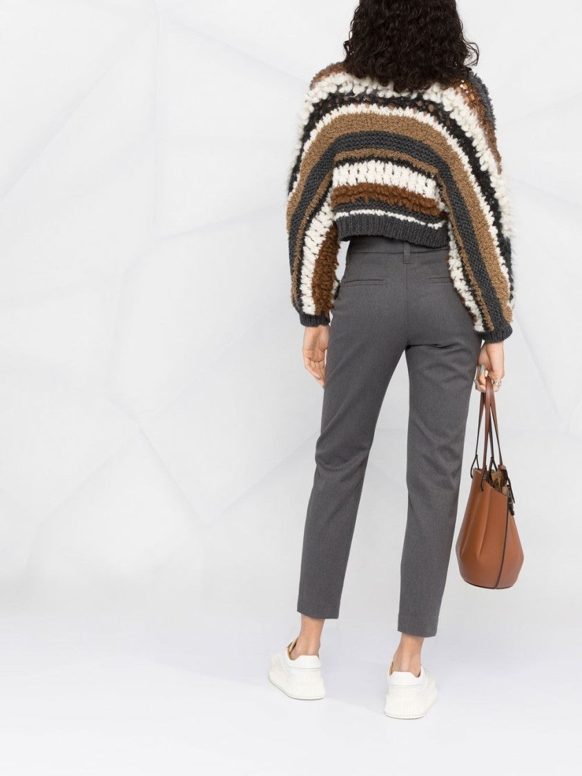 Brunello Cucinelli Straight-Leg Cotton Trousers With Tailored Silhouette