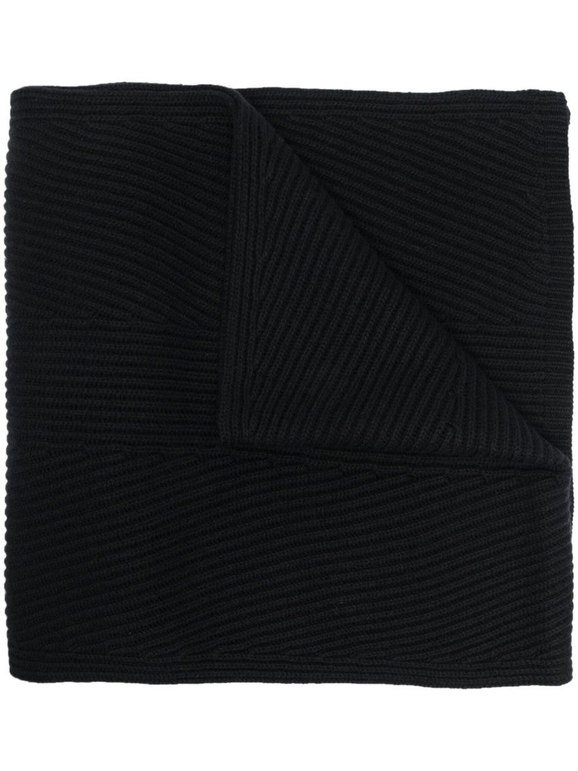 Joseph Ribbed Knit Scarf With Textured Pattern