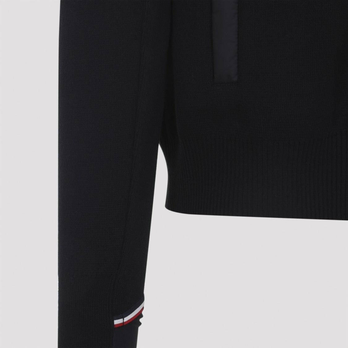 Moncler Grenoble Black Virgin Wool Cardigan