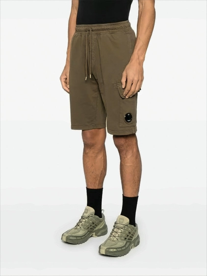 C.P. Company Relaxed Fit Brown Shorts With Cargo Pocket