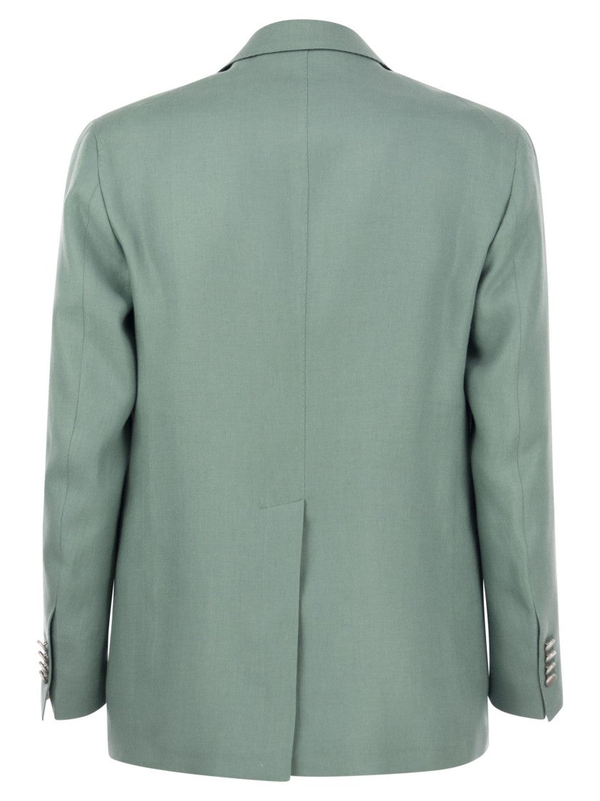 Tagliatore Two-Button Linen Jacket