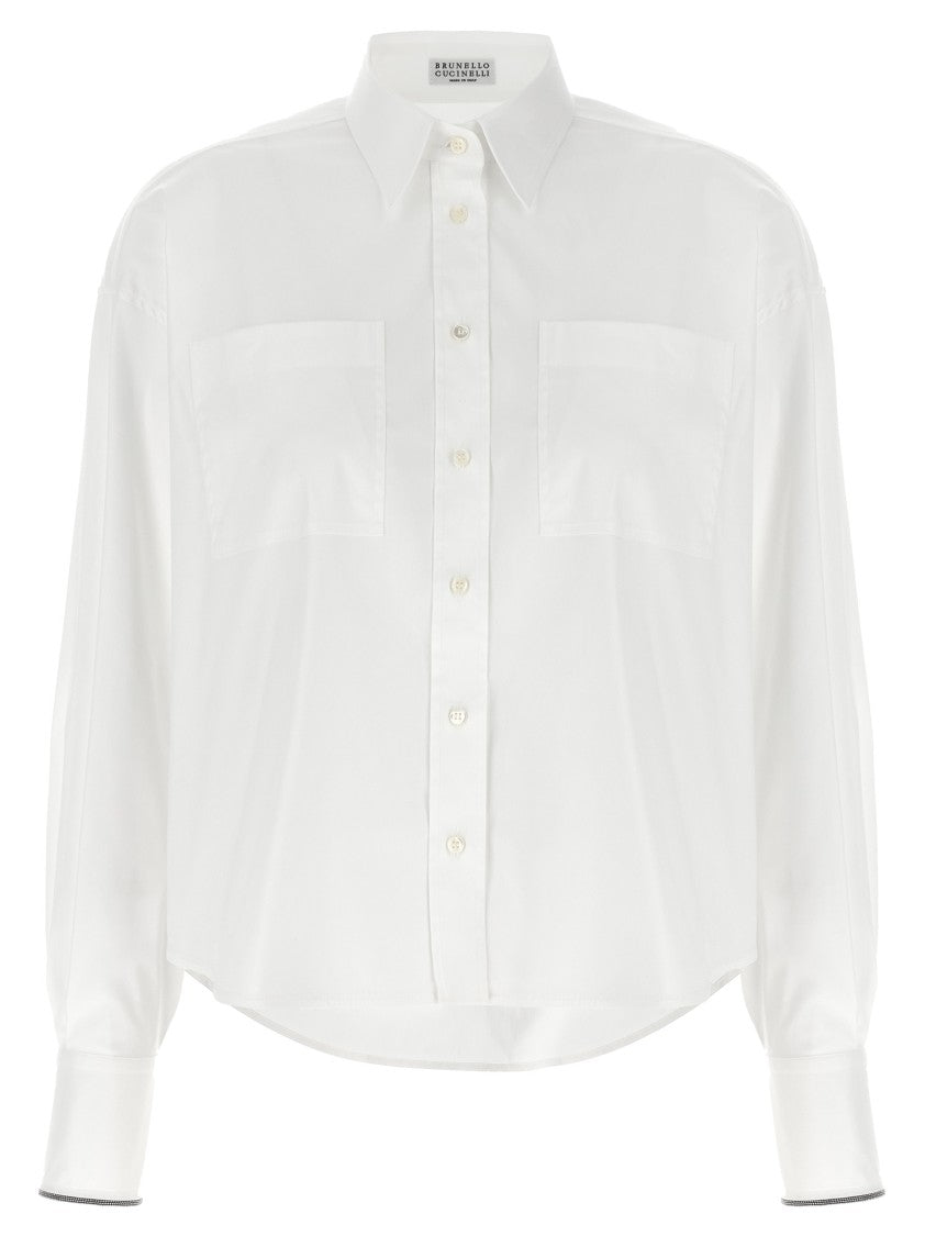 Brunello Cucinelli Stretch Cotton Poplin Shirt