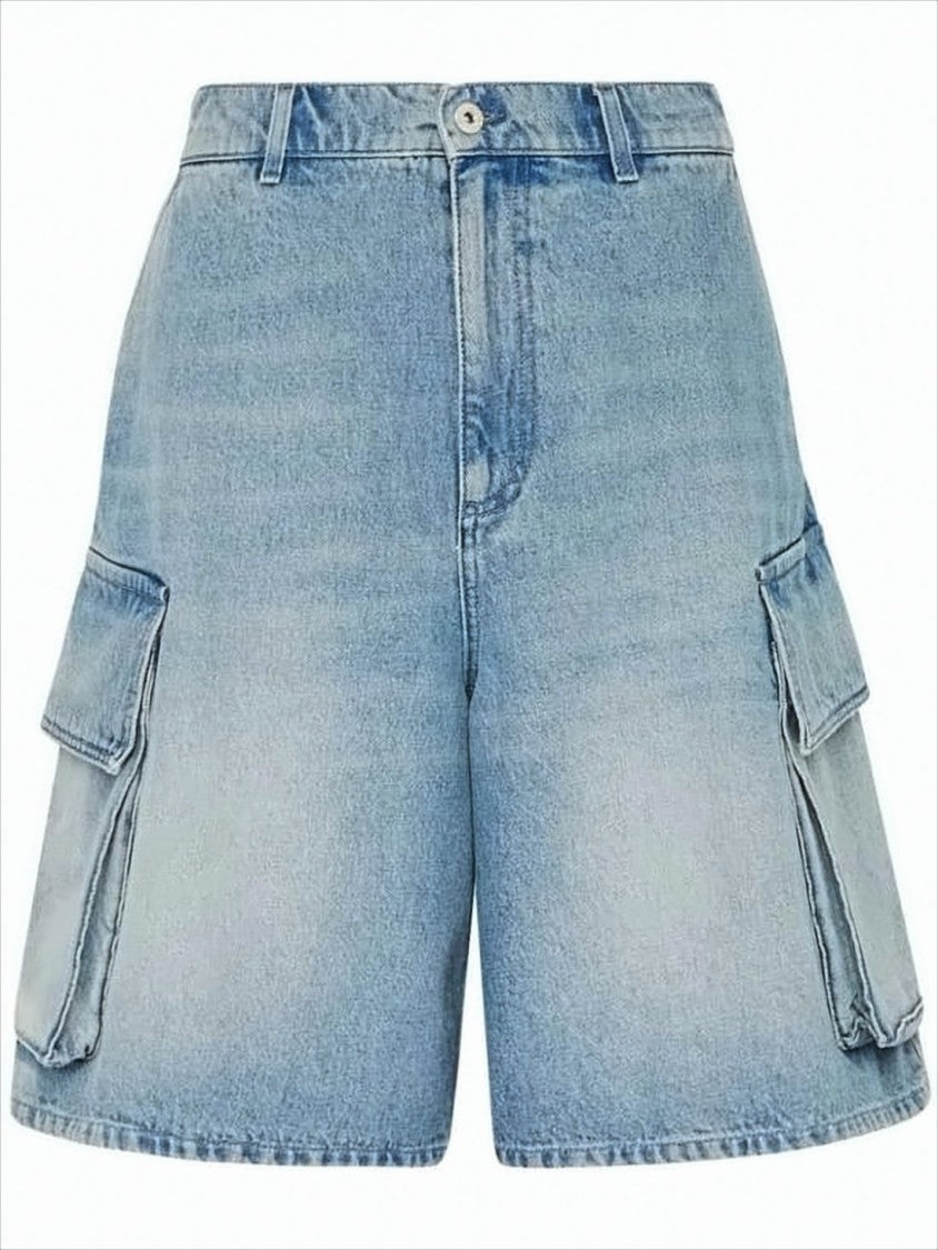 J. W. Anderson Relaxed Fit Light Blue Denim Cargo Shorts