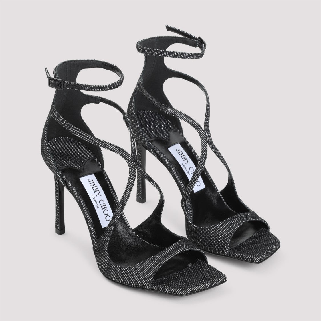 Jimmy Choo Black Mesh Sandals