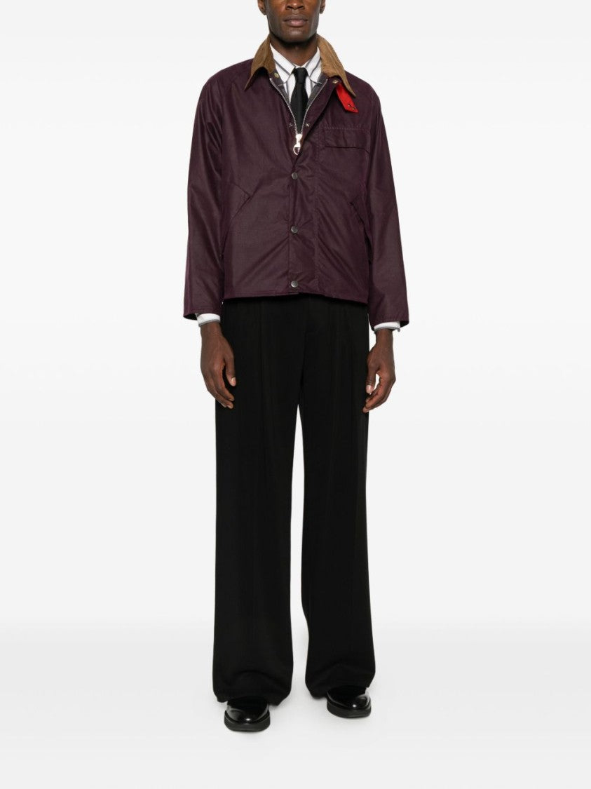 Barbour Cropped Boxy Jacket With Contrasting Collar Detail