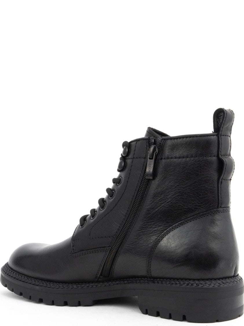 La Conte Cow Leather Ankle Boots With Velvet Lining