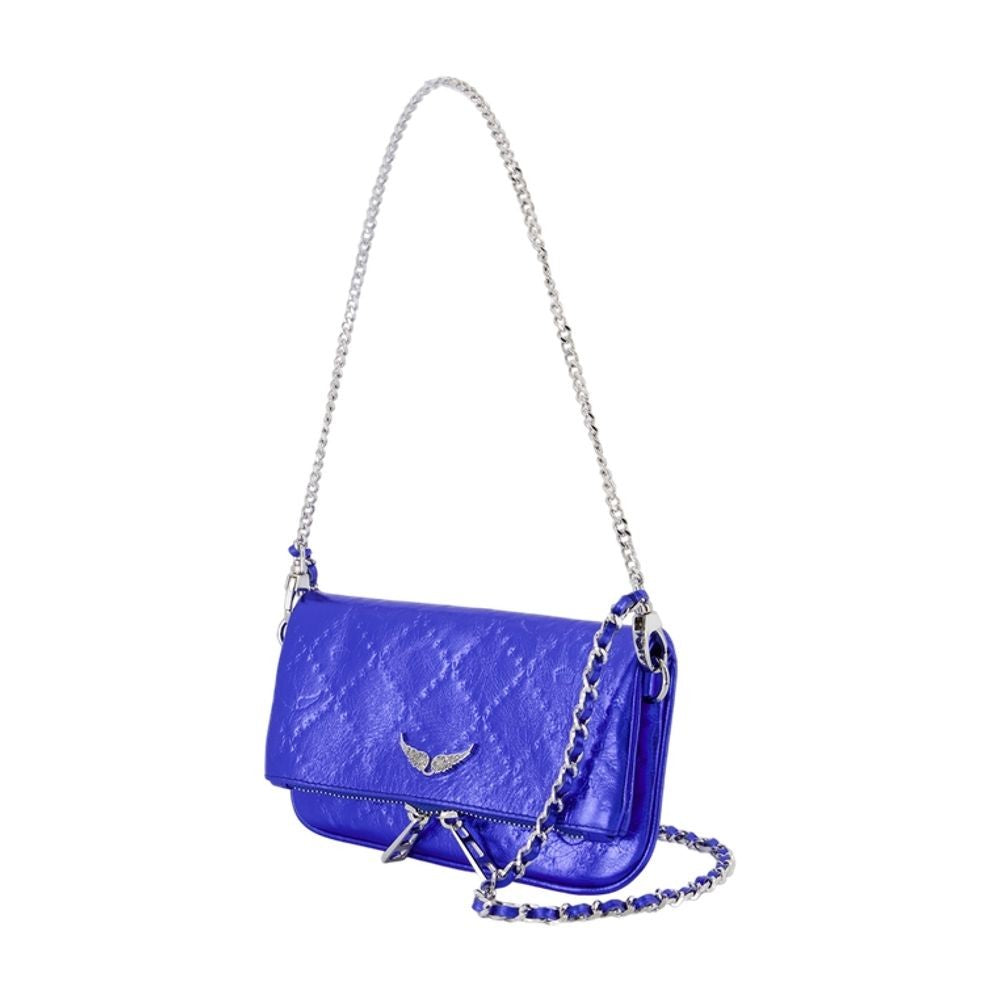 Zadig & Voltaire Rock Nano Wallet On Chain - Leather - Blue