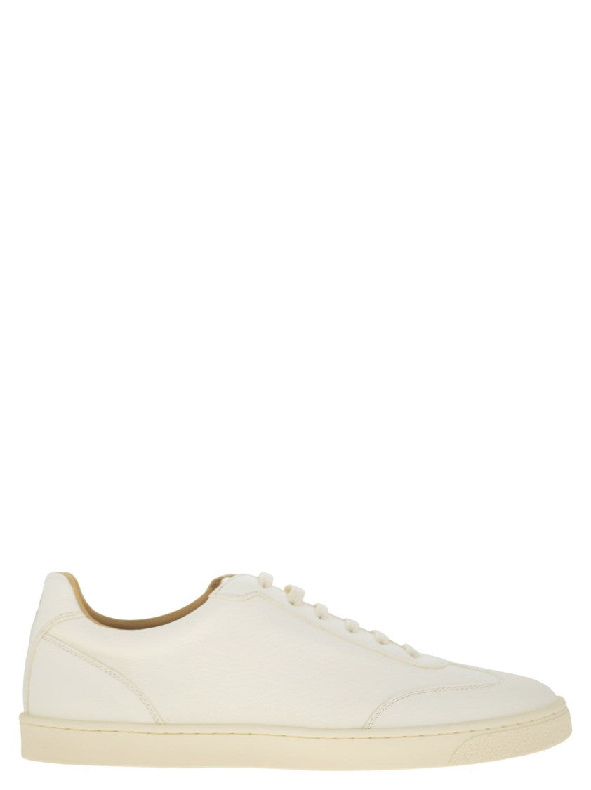 Brunello Cucinelli Deerskin Trainers With Latex Sole