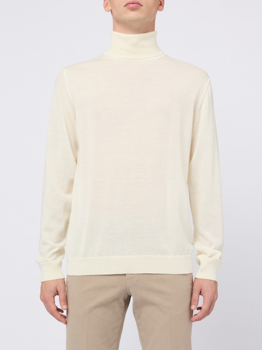 Daniele Fiesoli Neutrals Lightweight Turtleneck Sweater