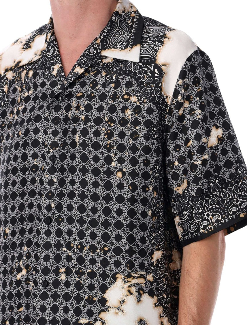 Amiri Bleach Bandana Bowling Shirt