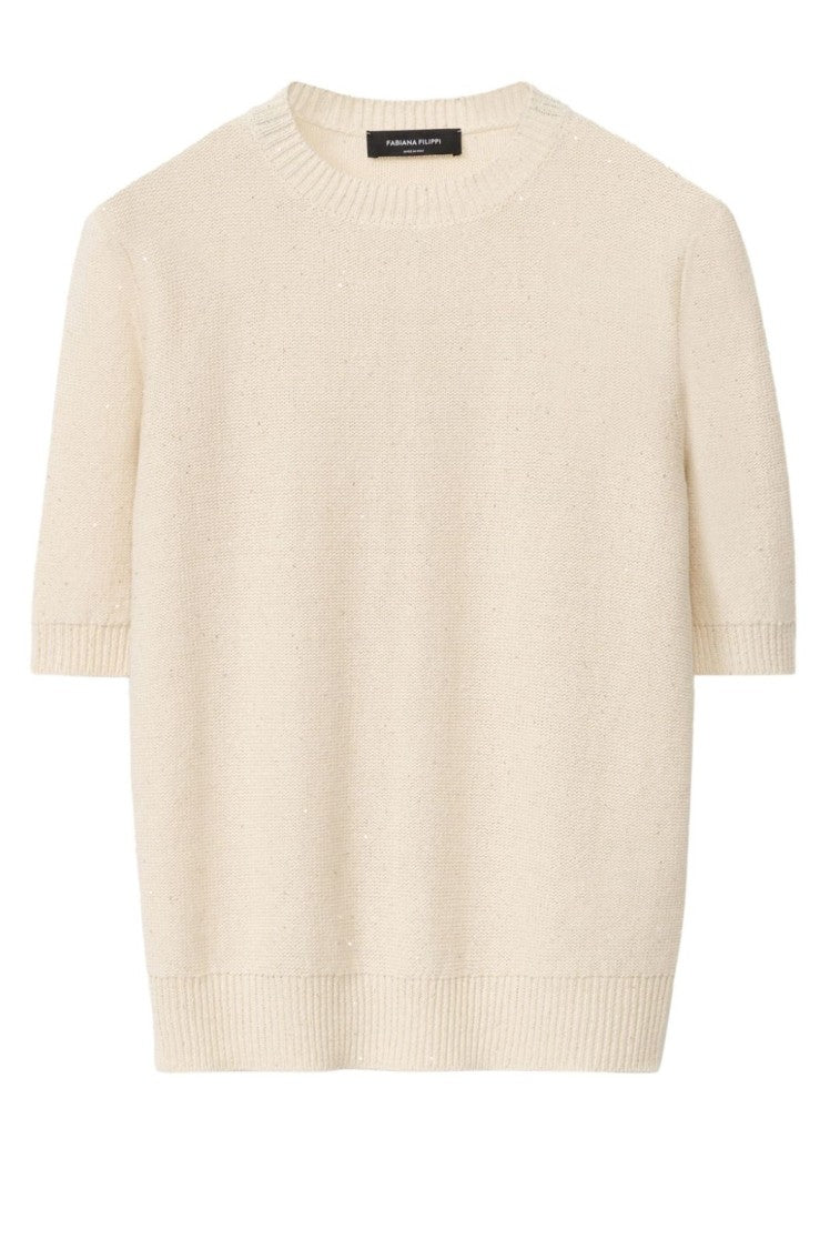 Fabiana Filippi Relaxed Fit Short-Sleeved Knit Top