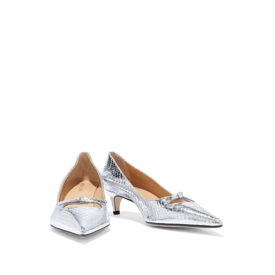 Sergio Rossi Isobel 045 Leather Pumps With Pointed Toe And Bow Detail