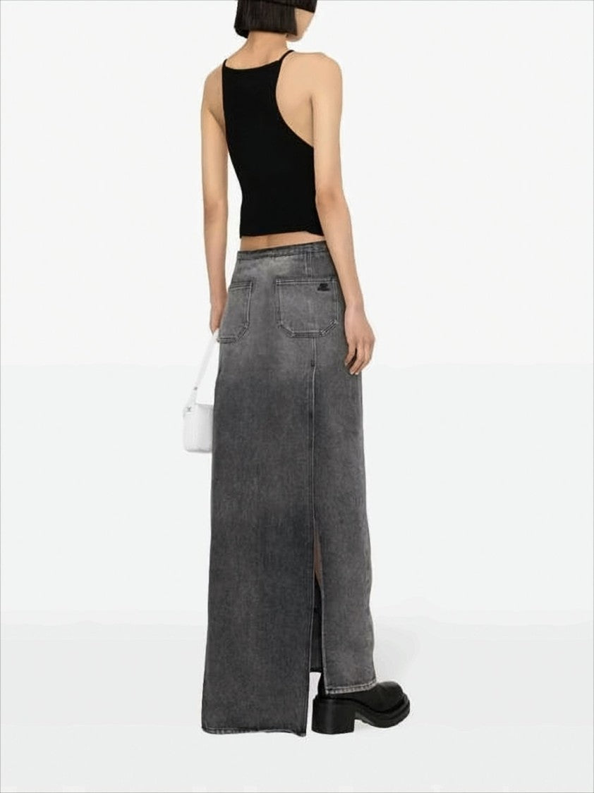 Courrèges Fitted Ribbed Sleeveless Top With High Neckline