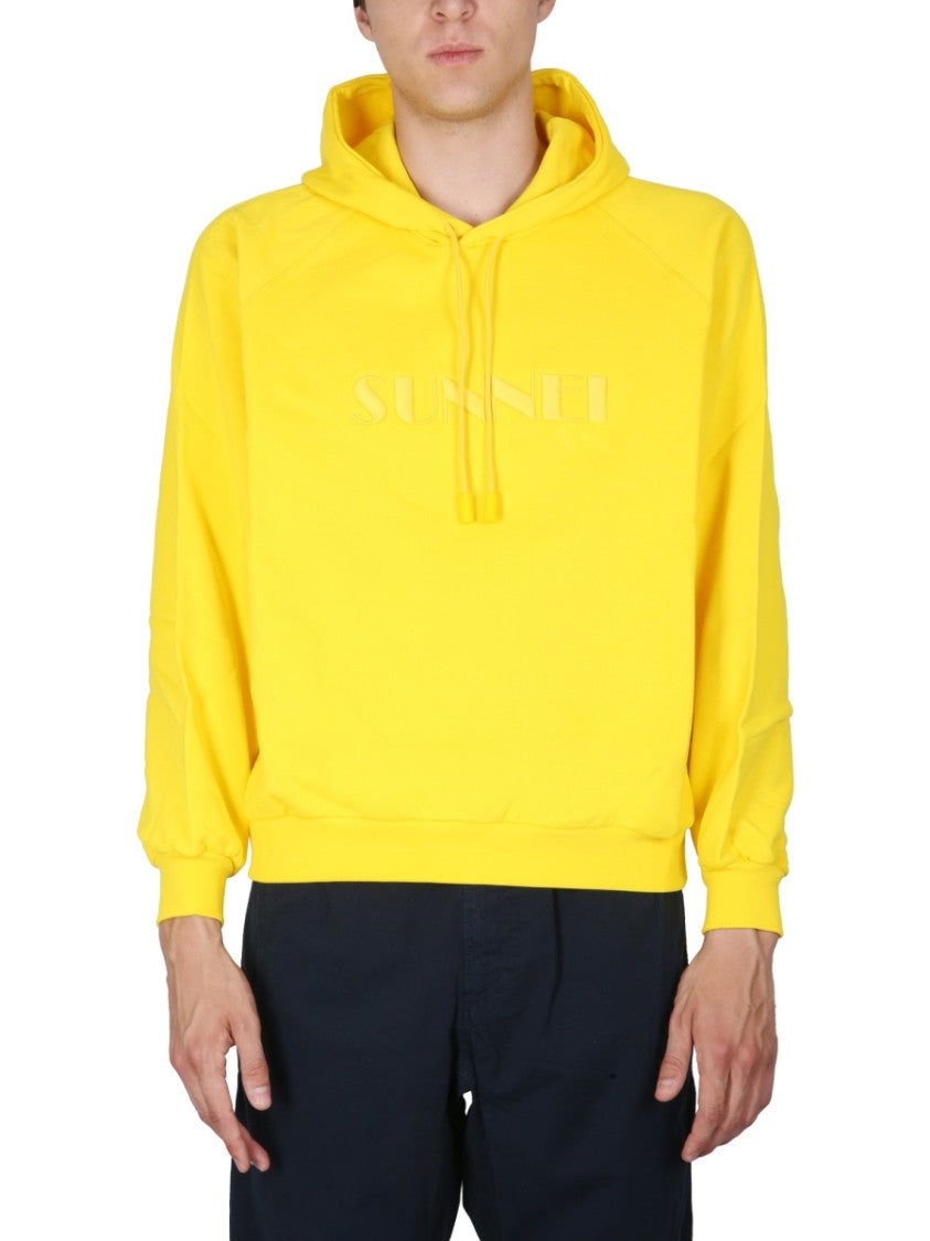 Sunnei Relaxed-Fit Drawstring Hood Sweatshirt