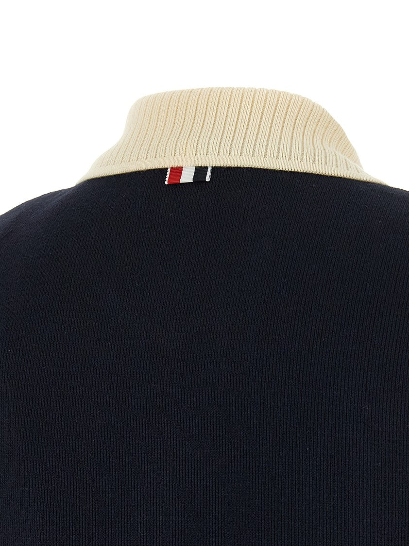 Thom Browne Short Sleeve Cotton Polo Mini Dress